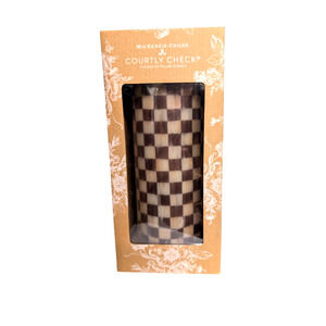 Mackenzie Childs Courtly Check 10” Flicker Candle Pillar with Timer & Remote